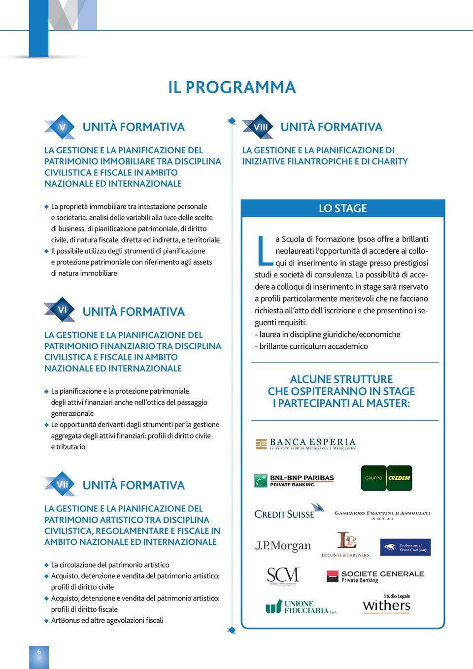 possibile utilizzo degli strumenti di pianificazione e protezione patrimoniale con riferimento agli assets di natura immobiliare VI LA GESTIONE E LA PIANIFICAZIONE DEL PATRIMONIO FINANZIARIO TRA