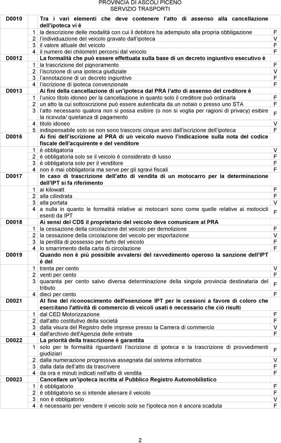 percorsi dal veicolo La formalità che può essere effettuata sulla base di un decreto ingiuntivo esecutivo è 1 la trascrizione del pignoramento 2 l iscrizione di una ipoteca giudiziale 3 l annotazione