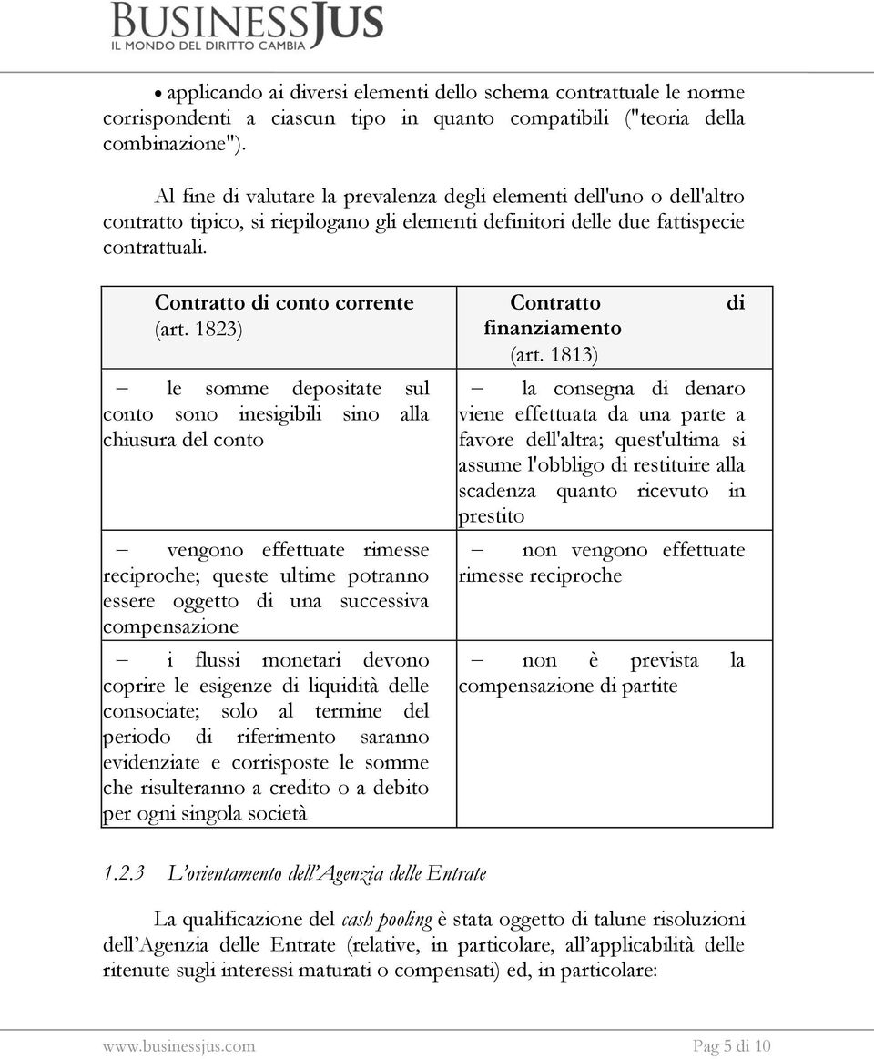 1823) le somme depositate sul conto sono inesigibili sino alla chiusura del conto vengono effettuate rimesse reciproche; queste ultime potranno essere oggetto di una successiva compensazione i flussi