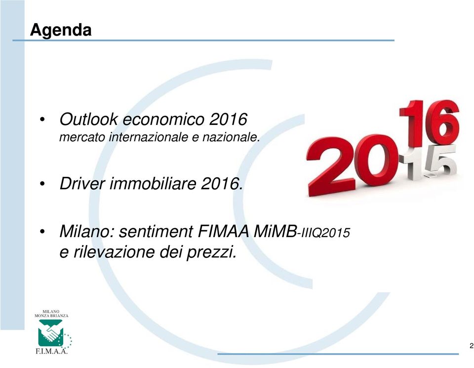 Driver immobiliare 2016.