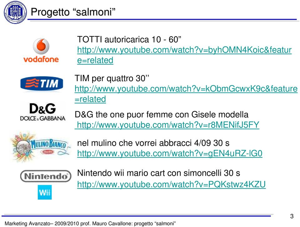 v=kobmgcwxk9c&feature =related D&G the one puor femme con Gisele modella http://www.youtube.com/watch?