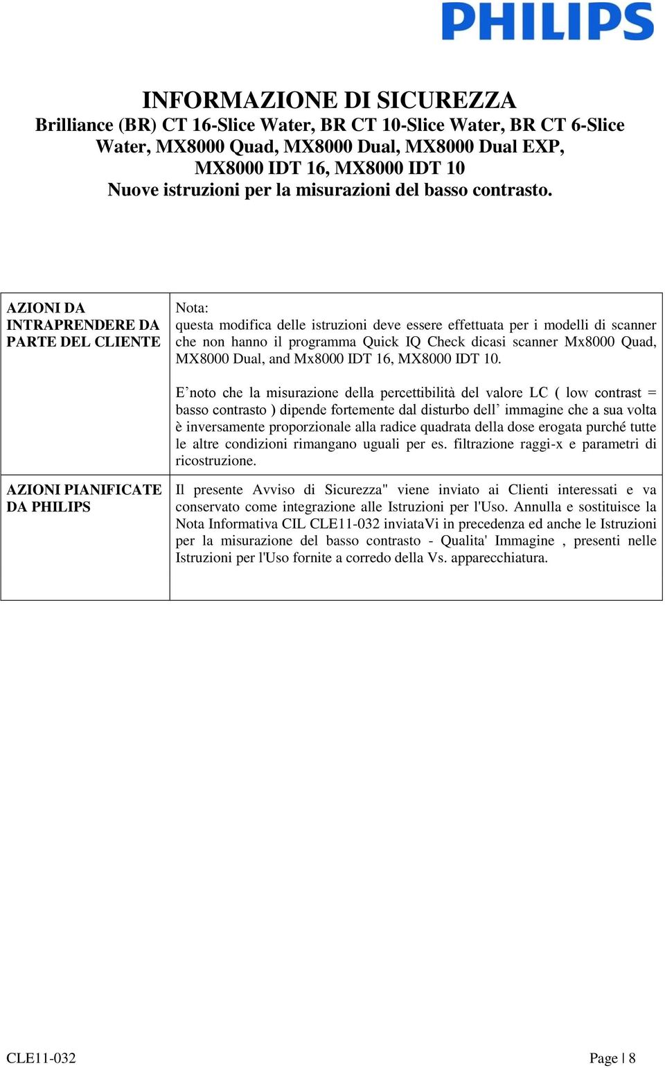 quadrata della dose erogata purché tutte le altre condizioni rimangano uguali per es. filtrazione raggi-x e parametri di ricostruzione.