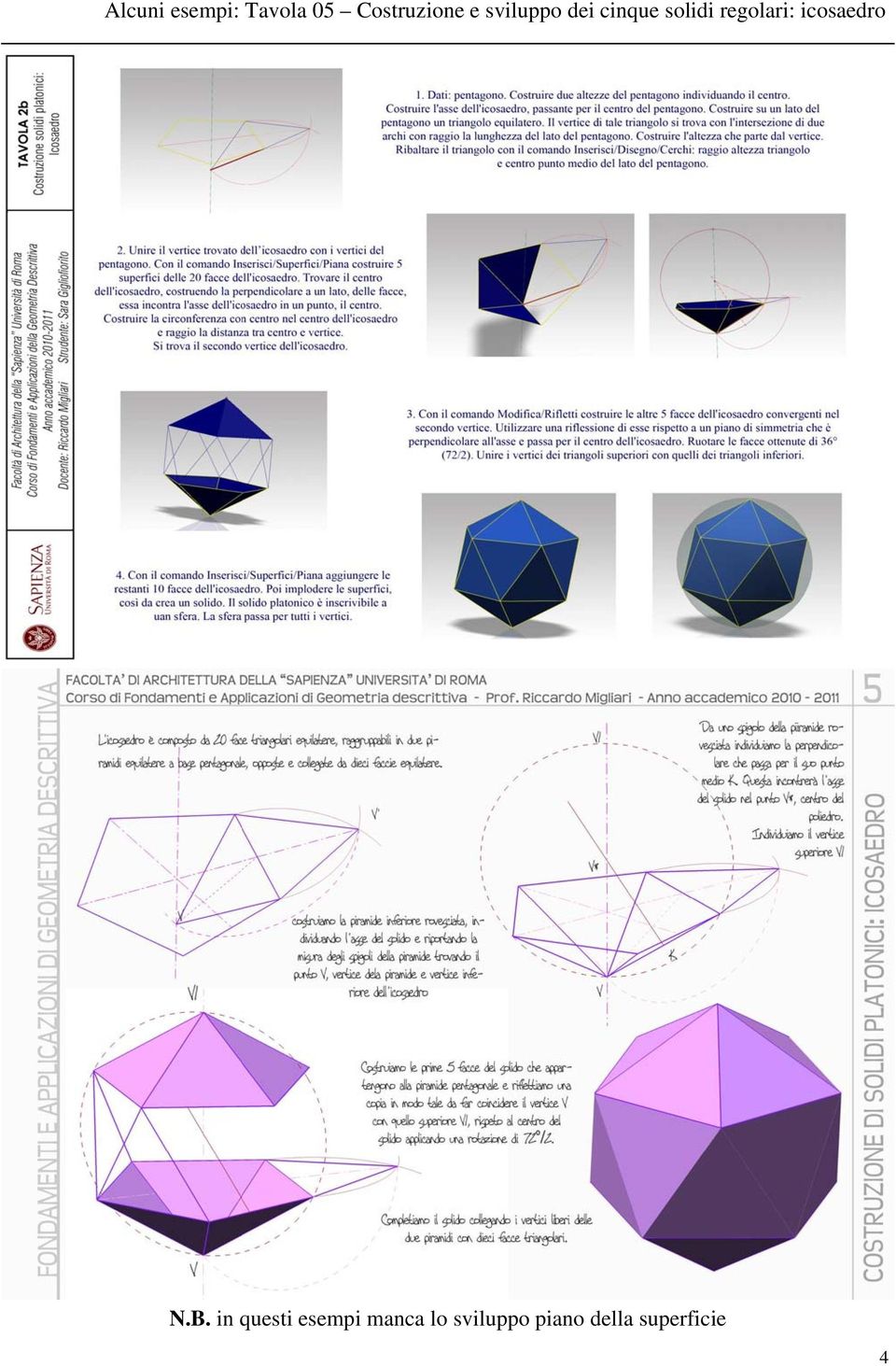 regolari: icosaedro N.B.