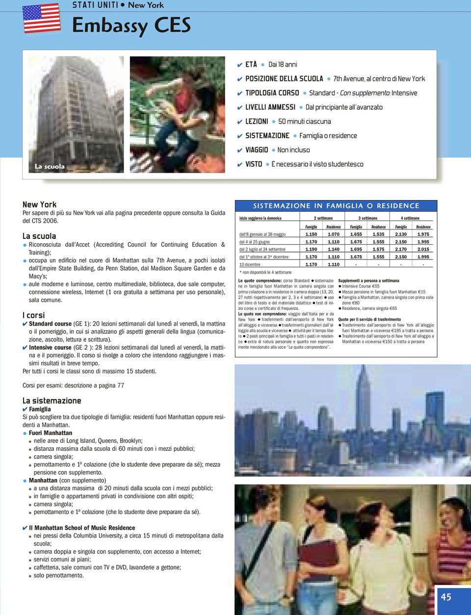 Riconosciuta dall Accet (Accrediting Council for Continuing Education & Training); occupa un edificio nel cuore di Manhattan sulla 7th Avenue, a pochi isolati dall Empire State Building, da Penn