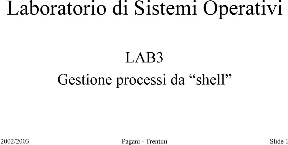 processi da shell