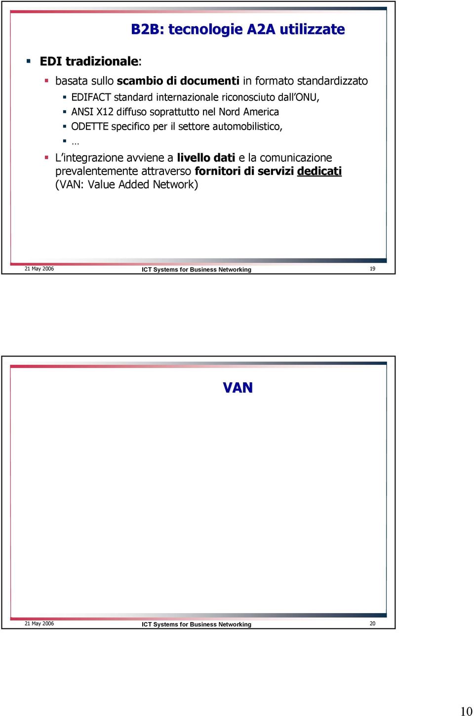 Nord America ODETTE specifico per il settore automobilistico, L integrazione avviene a livello dati e