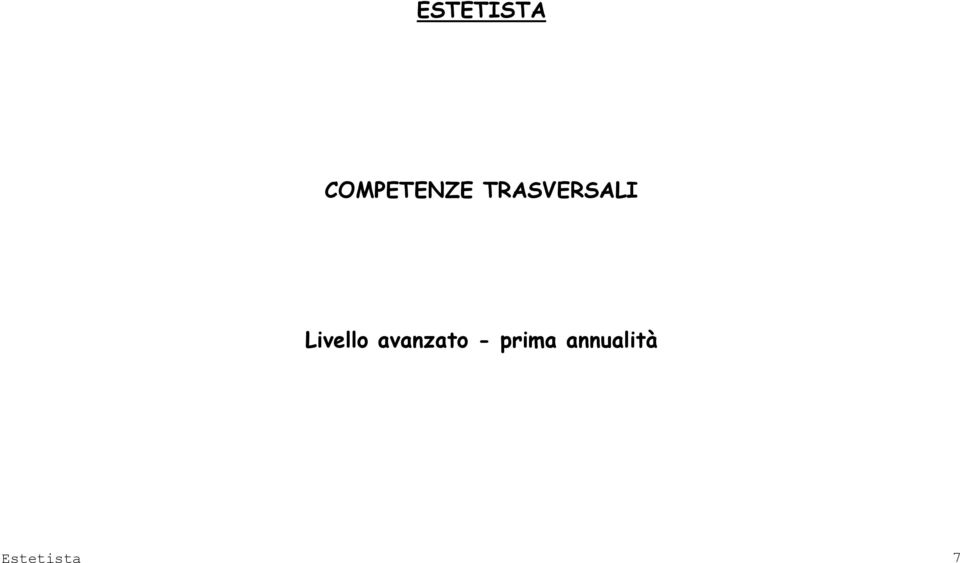 Livello avanzato