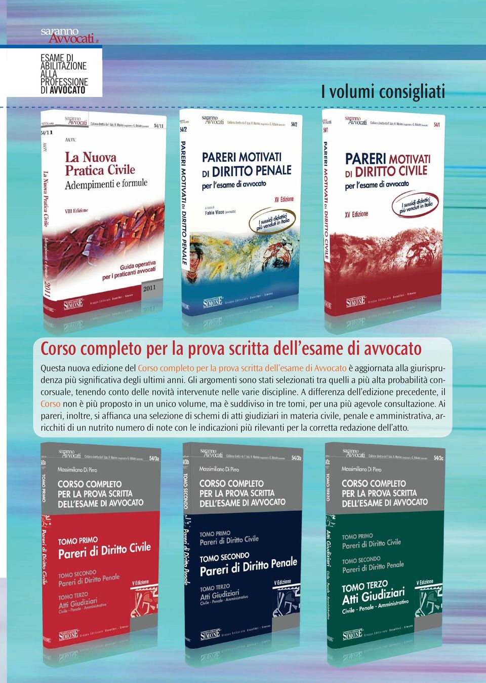 Gli argomenti sono stati selezionati tra quelli a più alta probabilità concorsuale, tenendo conto delle novità intervenute nelle varie discipline.