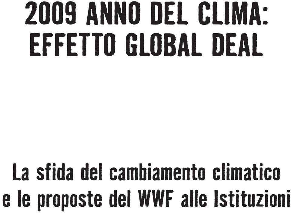 cambiamento climatico e le