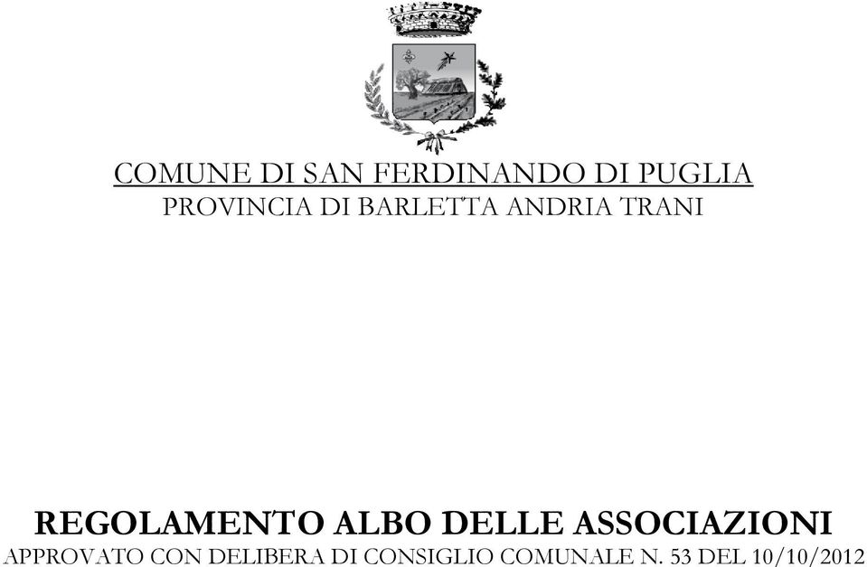 REGOLAMENTO ALBO DELLE ASSOCIAZIONI