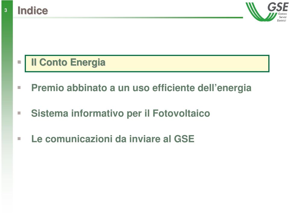 energia Sistema informativo per il