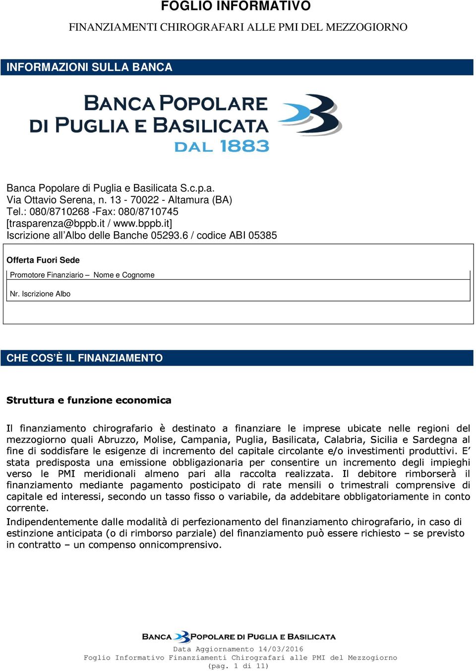 it / www.bppb.it] Iscrizione all Albo delle Banche 05293.