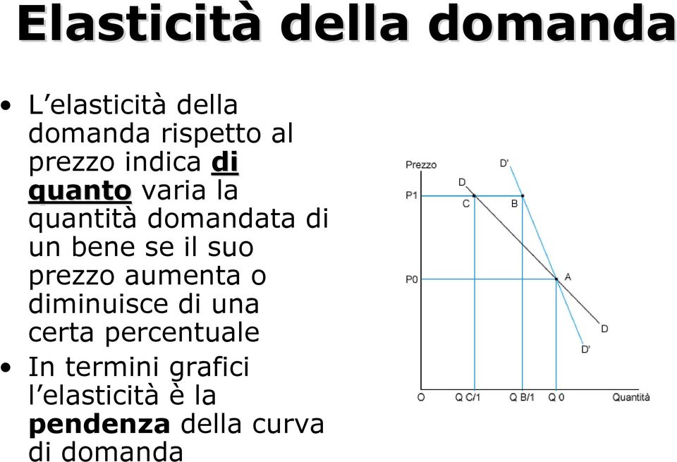 se il suo prezzo aumenta o diminuisce di una certa percentuale