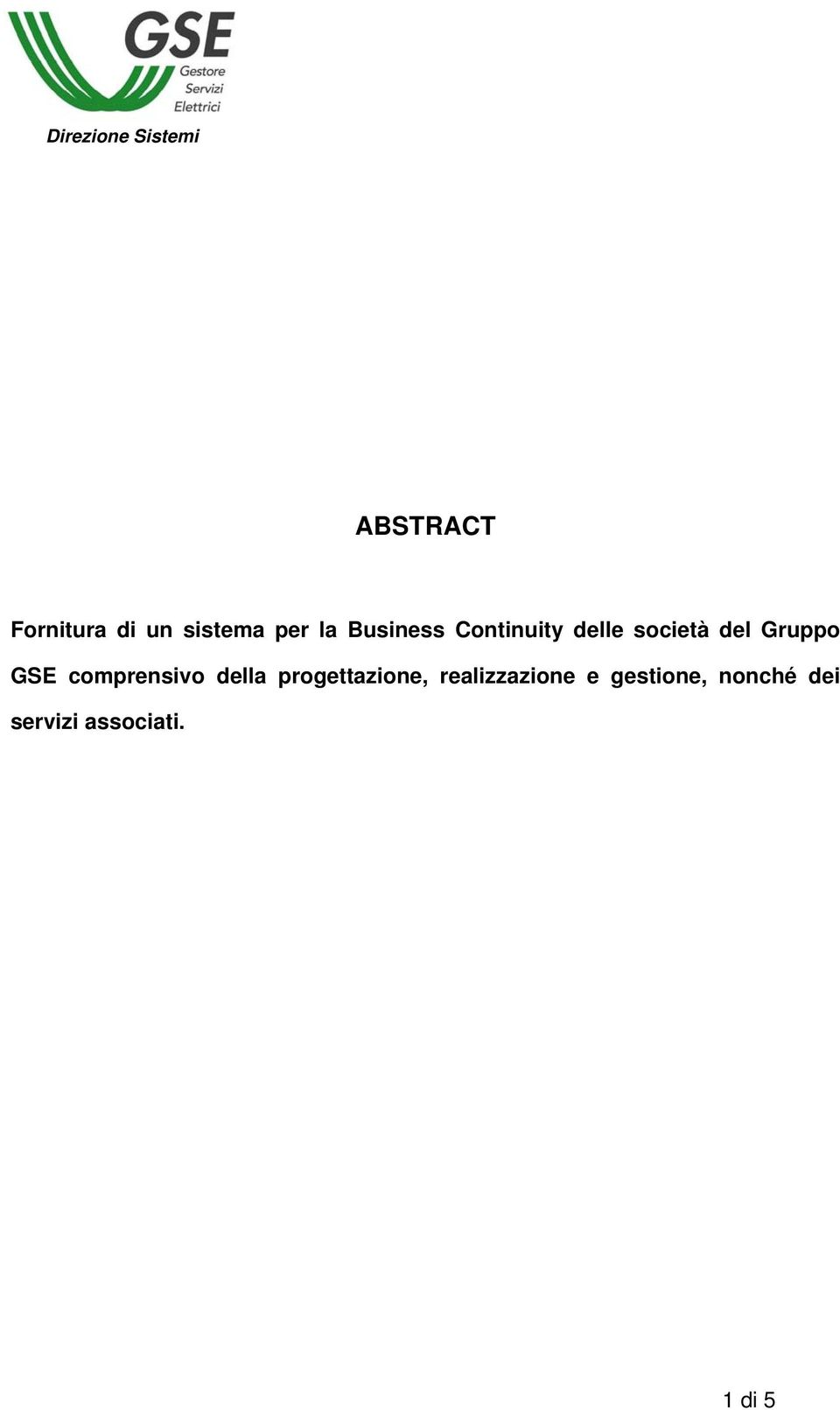 del Grupp GSE cmprensiv della prgettazine,