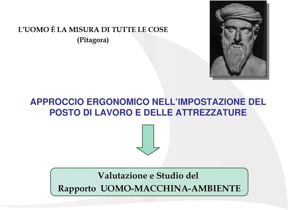 IMPOSTAZIONE DEL POSTO DI LAVORO E DELLE