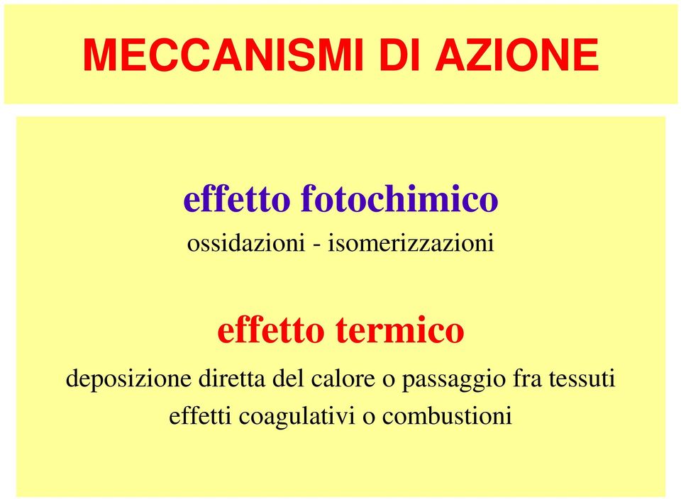 termico deposizione diretta del calore o