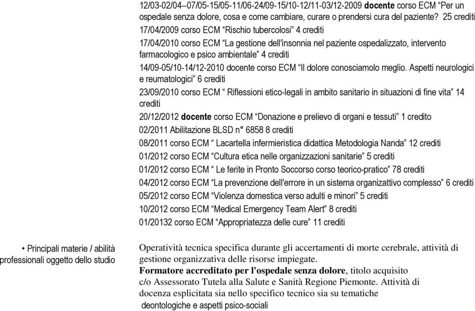 corso ECM Il dolore conosciamolo meglio.