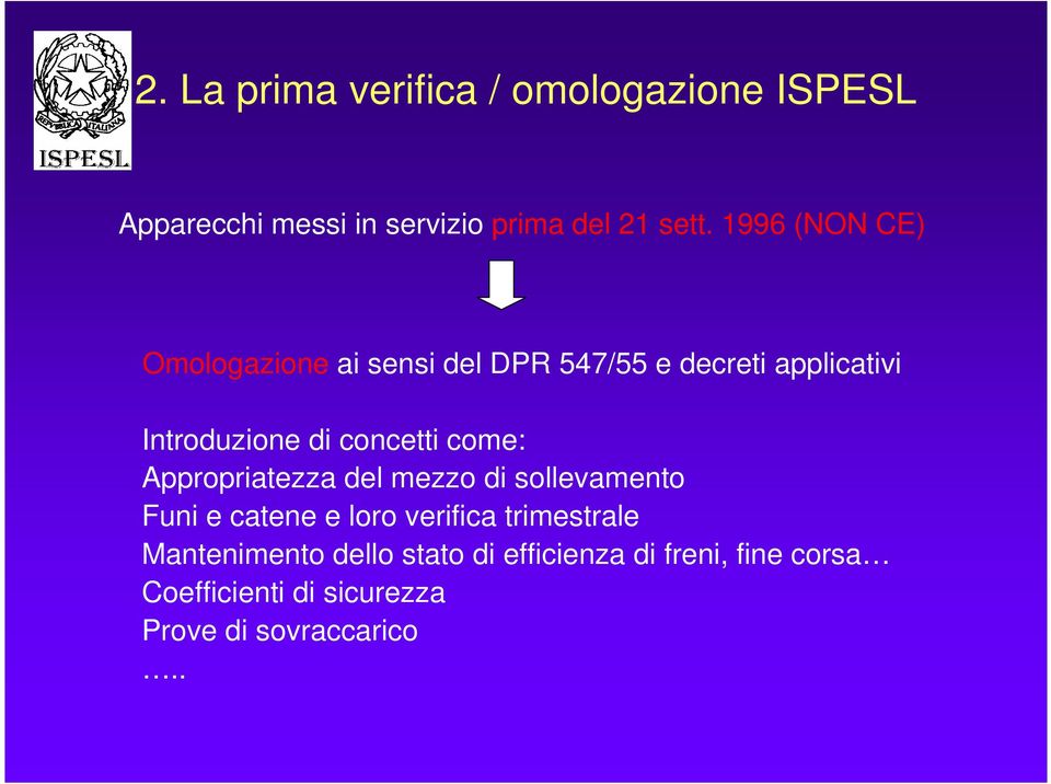 concetti come: Appropriatezza del mezzo di sollevamento Funi e catene e loro verifica