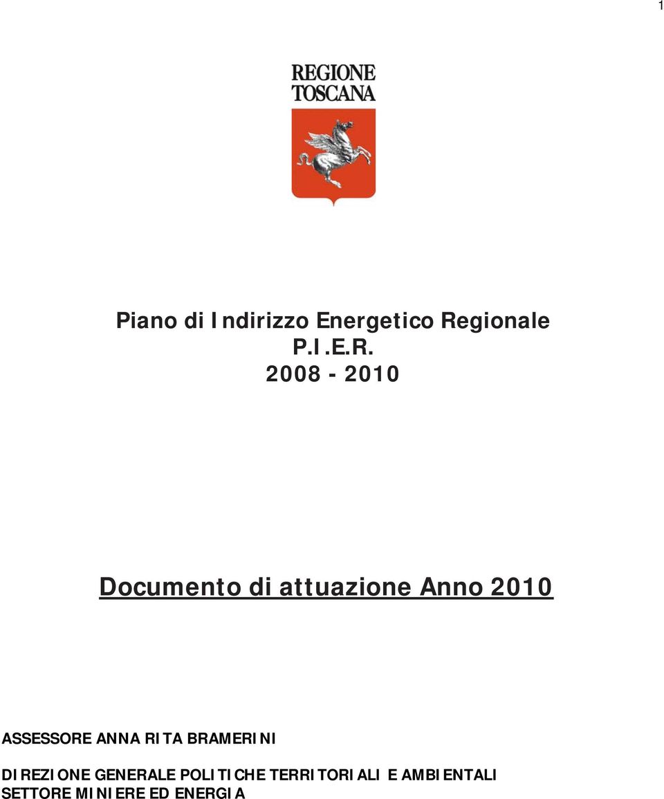 2008-2010 Documento di attuazione Anno 2010