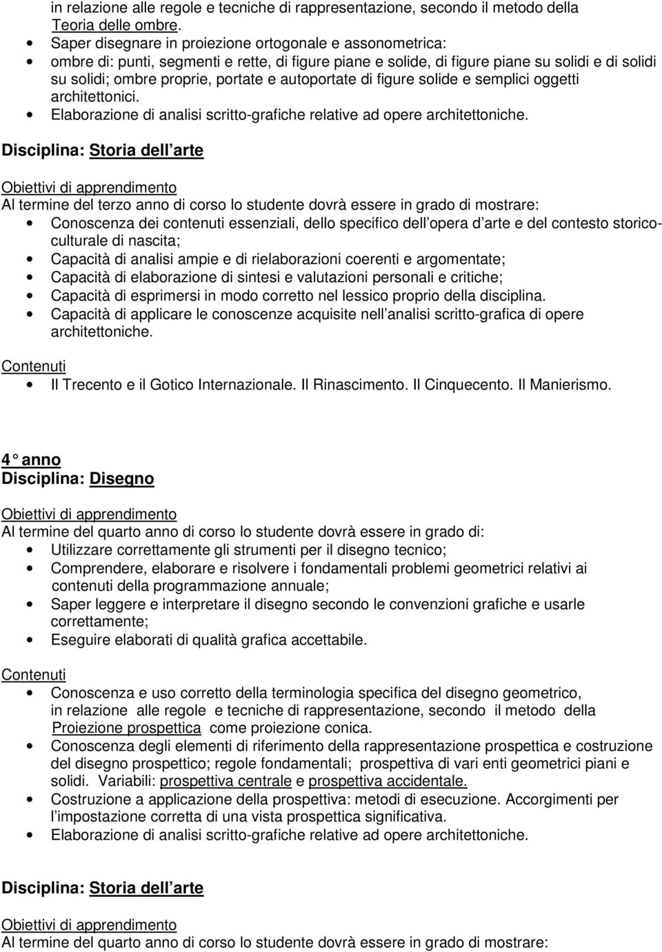 autoportate di figure solide e semplici oggetti architettonici. Elaborazione di analisi scritto-grafiche relative ad opere architettoniche.