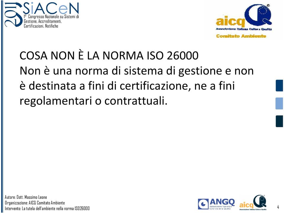 certificazione, ne a fini regolamentari o