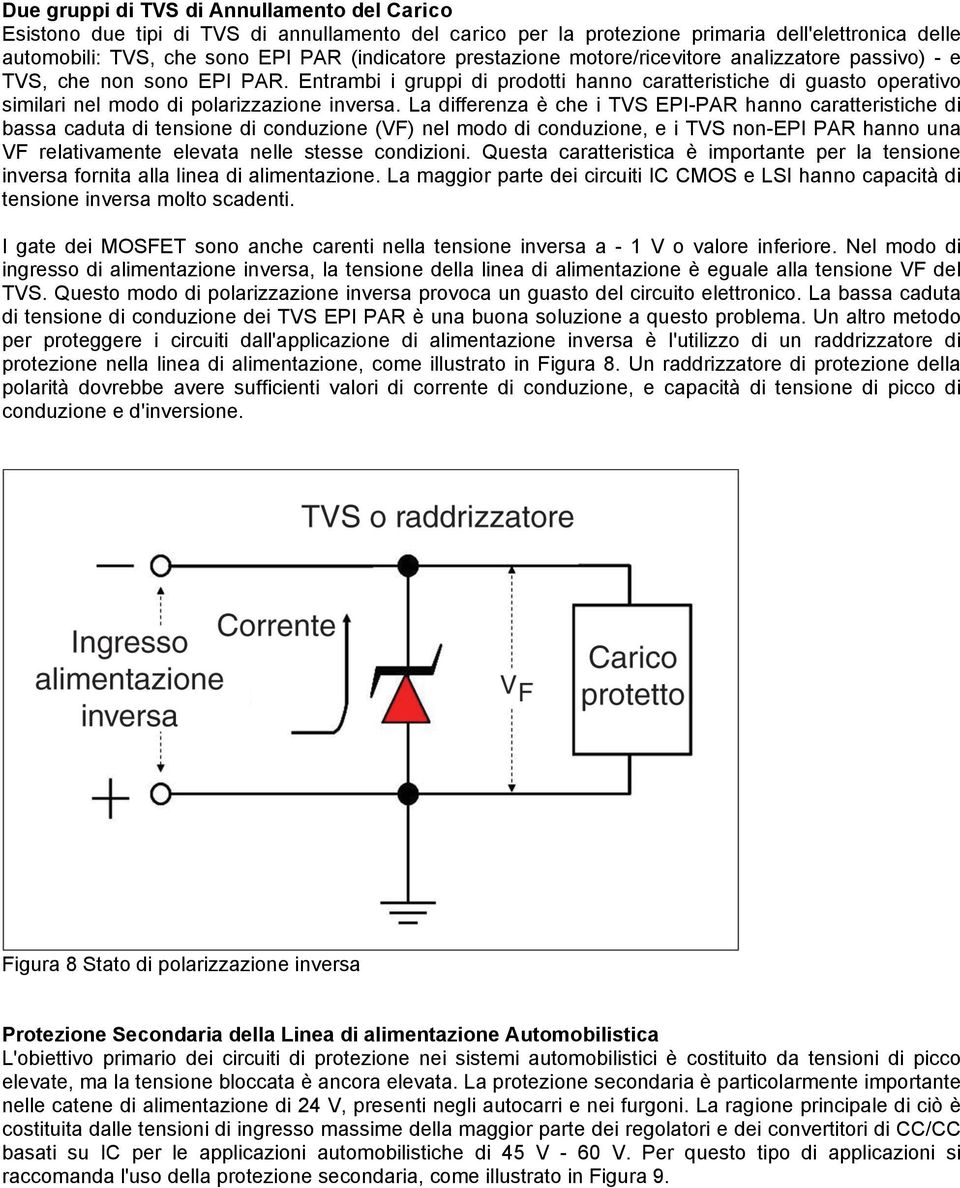 La differenza è che i TVS EPI-PAR hanno caratteristiche di bassa caduta di tensione di conduzione (VF) nel modo di conduzione, e i TVS non-epi PAR hanno una VF relativamente elevata nelle stesse