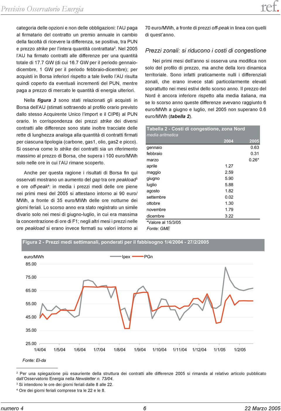 7 GW per il periodo gennaiodicembre, 1 GW per il periodo febbraio-dicembre); per acquisti in Borsa inferiori rispetto a tale livello l AU risulta quindi coperto da eventuali incrementi del PUN,