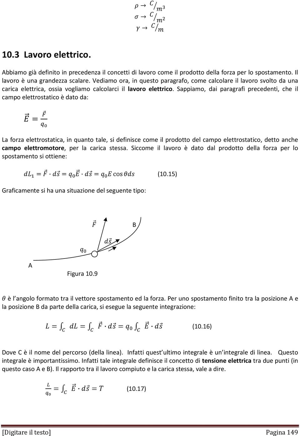 Sappiamo, dai paragrafi precedenti, che il campo elettrostatico è dato da: La forza elettrostatica, in quanto tale, si definisce come il prodotto del campo elettrostatico, detto anche campo