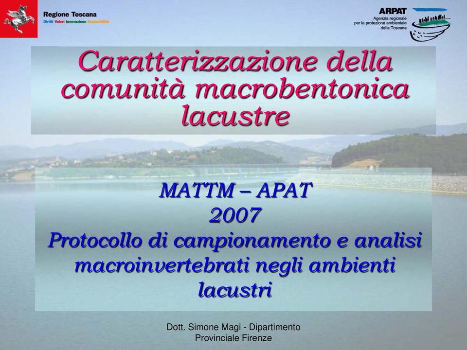 2007 Protocollo di campionamento e