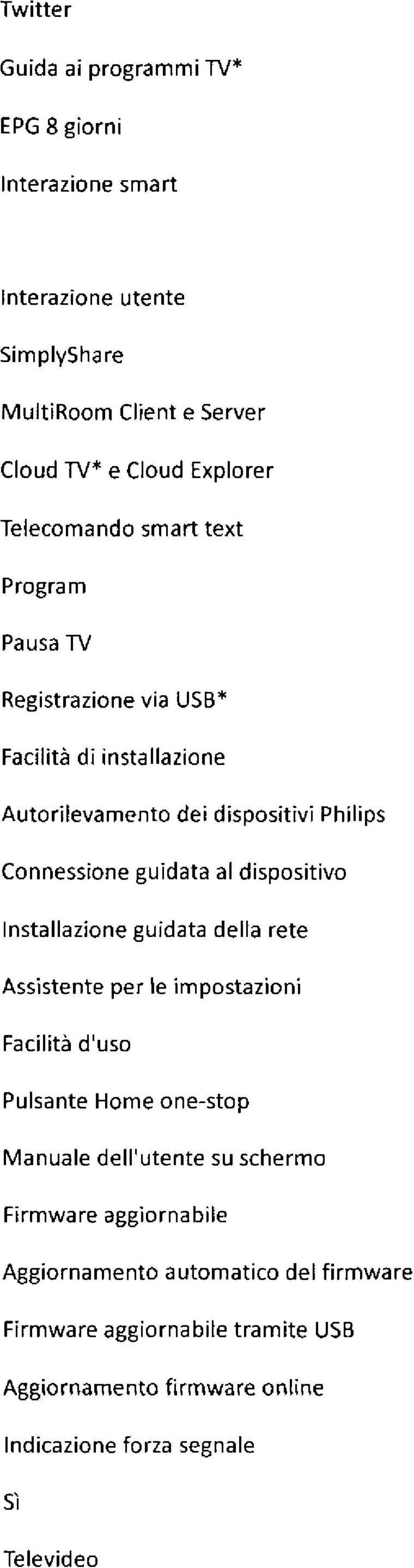 dispositivo Installazione guidata della rete Assistente per le impostazioni Facilità d'uso Pulsante Home one-stop Manuale dell'utente su schermo