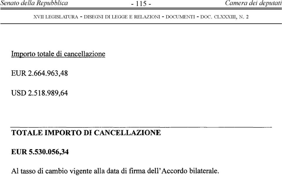 989,64 TOTALE IMPORTO DI CANCELLAZIONE EUR 5.530.