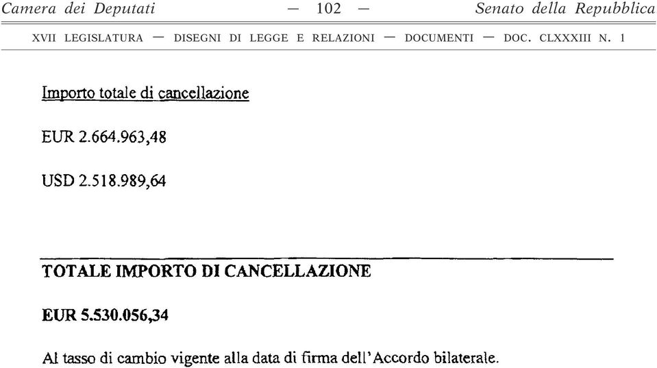 989,64 TOTALE IMPORTO DI CANCELLAZIONE EUR 5.530.