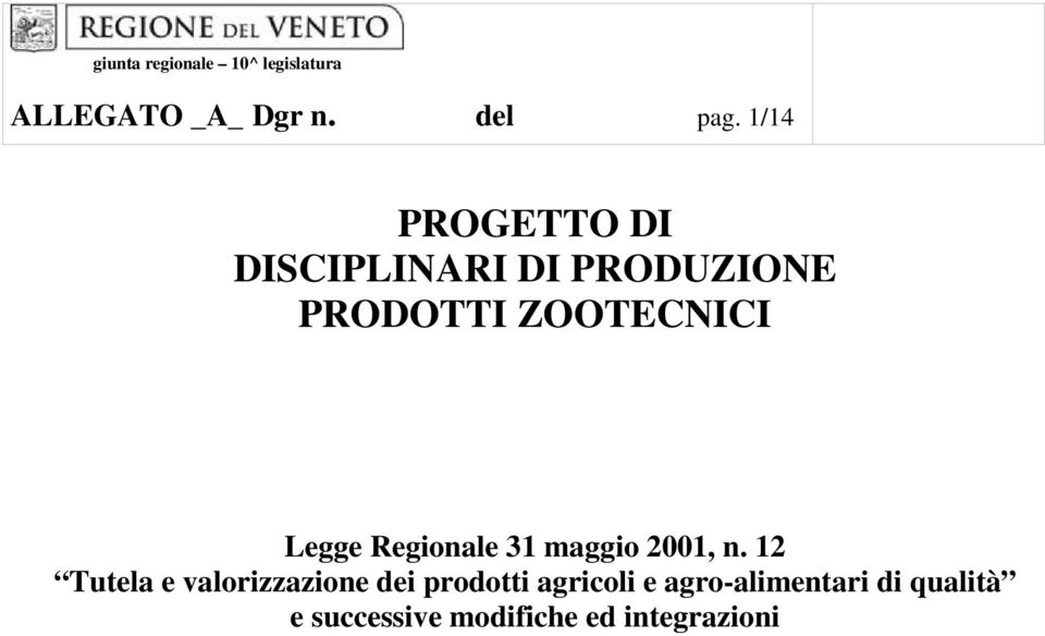 Regionale 31 maggio 2001, n.