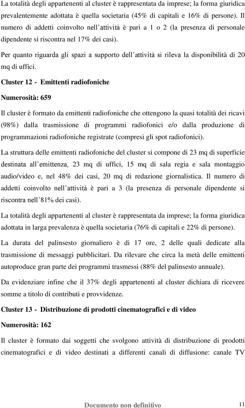 Per quanto riguarda gli spazi a supporto dell attività si rileva la disponibilità di 20 mq di uffici.