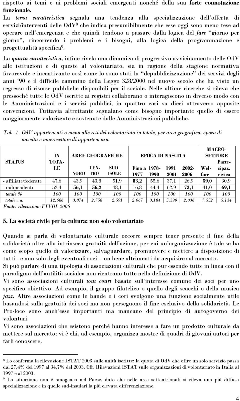 che quindi tendono a passare dalla logica del fare giorno per giorno, rincorrendo i problemi e i bisogni, alla logica della programmazione e progettualità specifica 9.