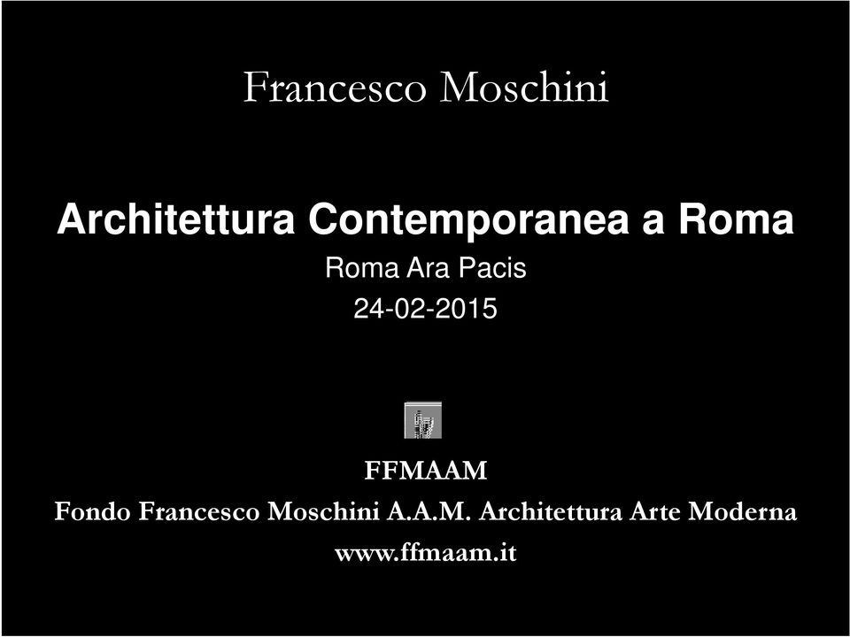 24-02-2015 FFMAAM Fondo Francesco