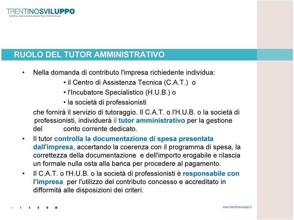 o la società di professionisti, individuerà il tutor amministrativo per la gestione del conto corrente dedicato.