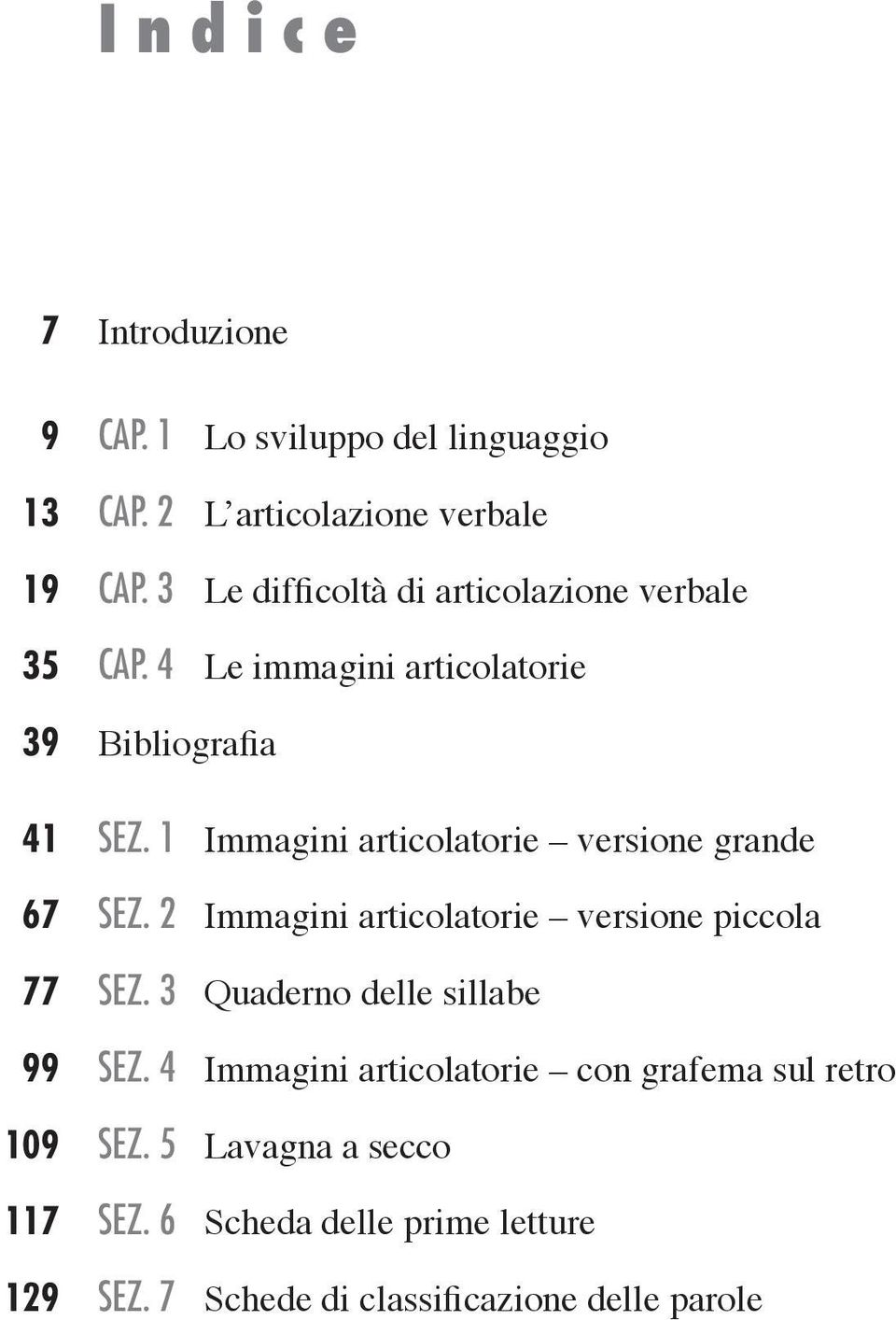 1 mmagini articolatorie versione grande 67 SZ. 2 mmagini articolatorie versione piccola 77 SZ.