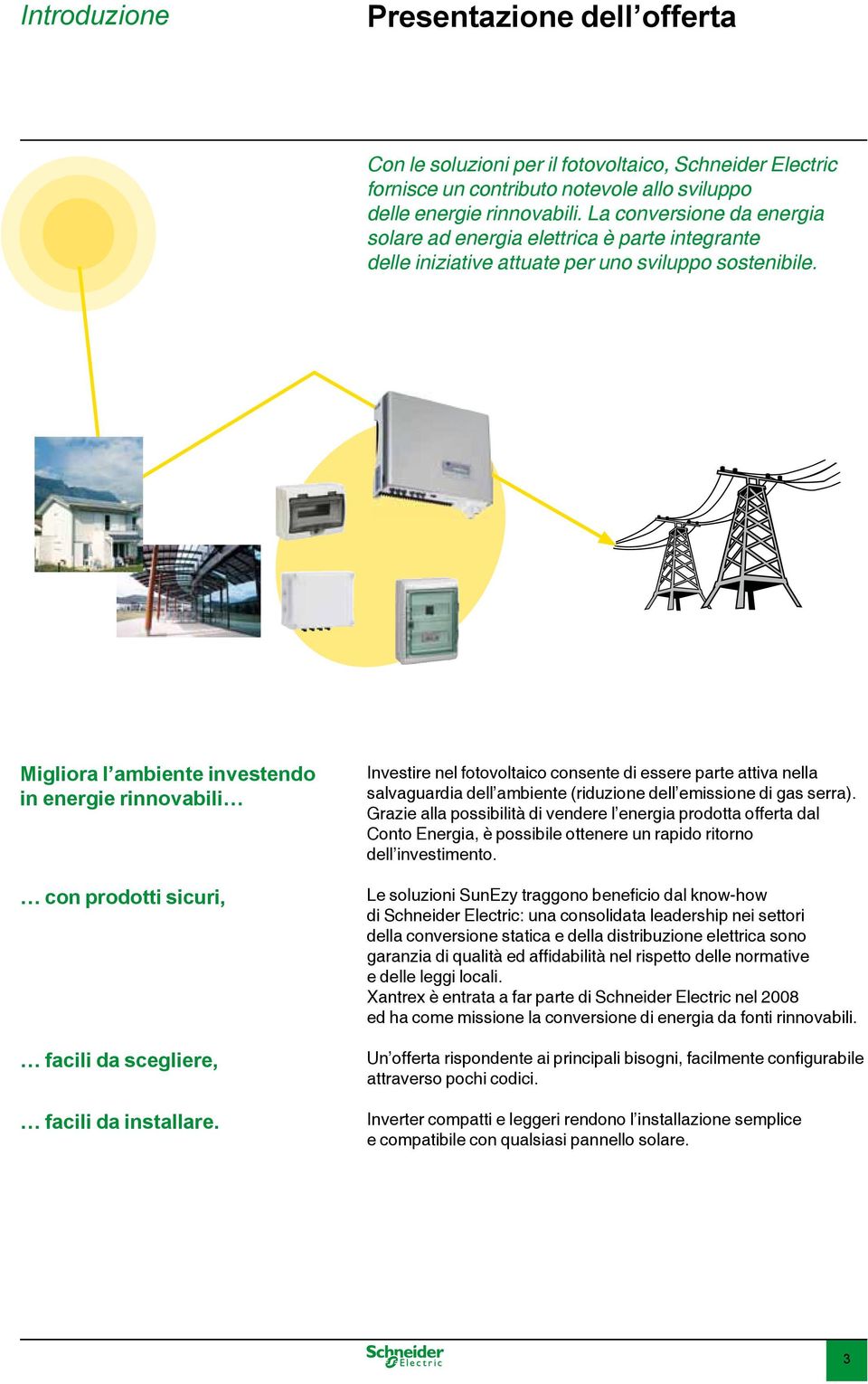 Migliora l ambiente investendo in energie rinnovabili con prodotti sicuri, facili da scegliere, facili da installare.