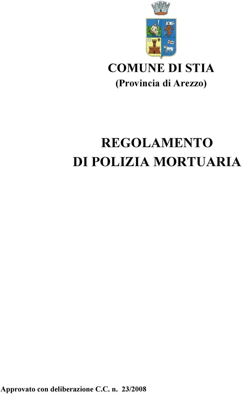 POLIZIA MORTUARIA Approvato