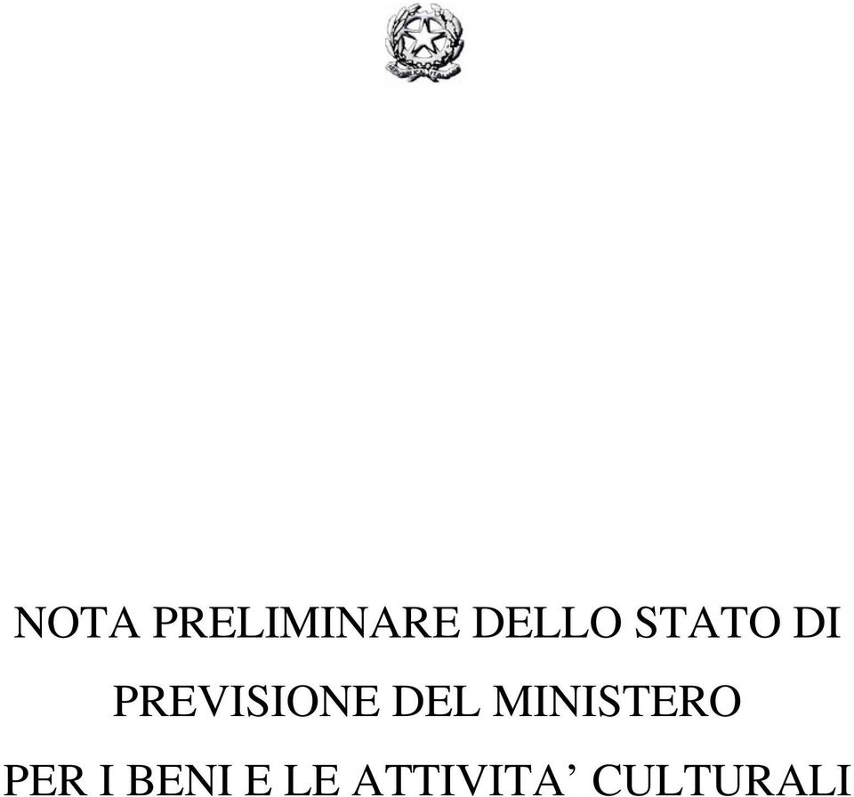 DEL MINISTERO PER I