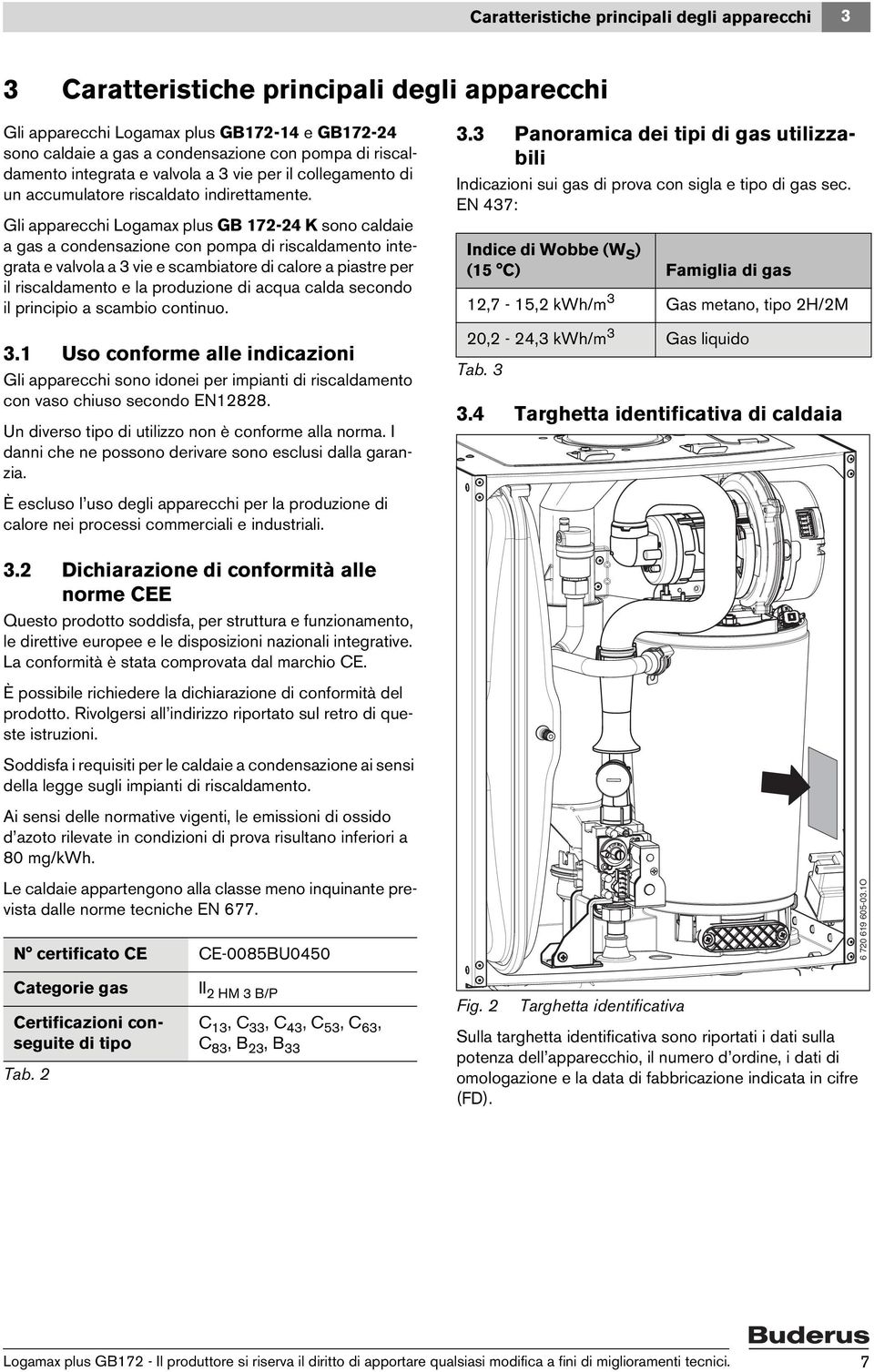 Gli apparecchi Logamax plus GB 172-24 K sono caldaie a gas a condensazione con pompa di riscaldamento integrata e valvola a 3 vie e scambiatore di calore a piastre per il riscaldamento e la