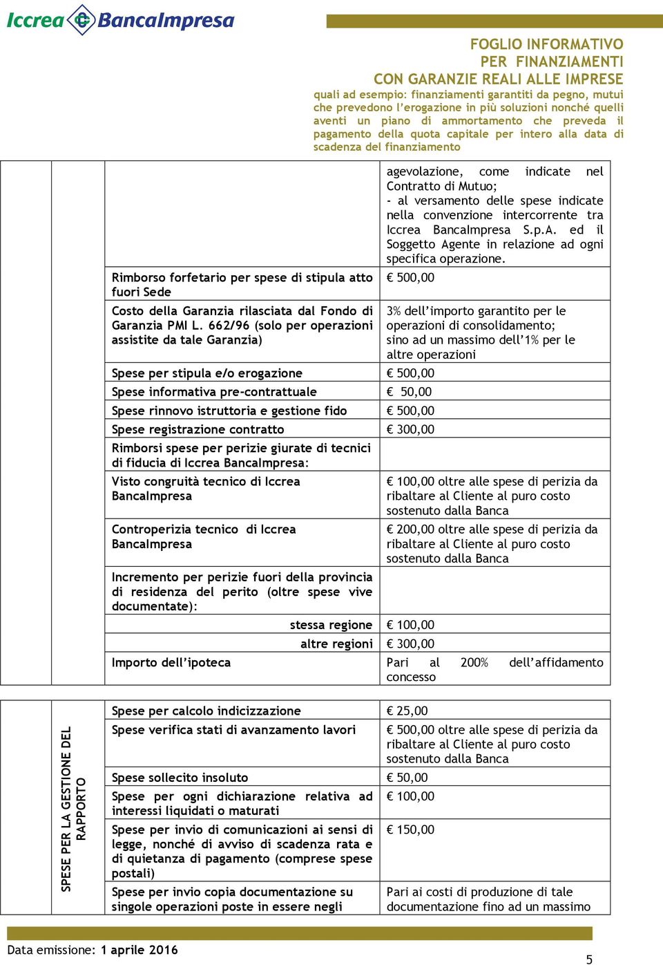 Iccrea BancaImpresa S.p.A. ed il Soggetto Agente in relazione ad ogni specifica operazione.