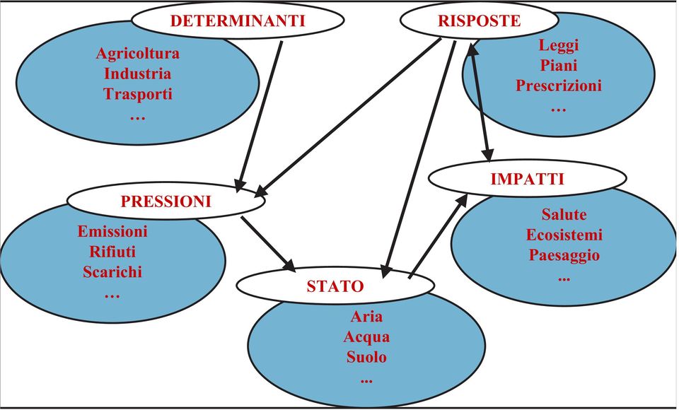 Rifiuti Scarichi PRESSIONI STATO Aria Acqua