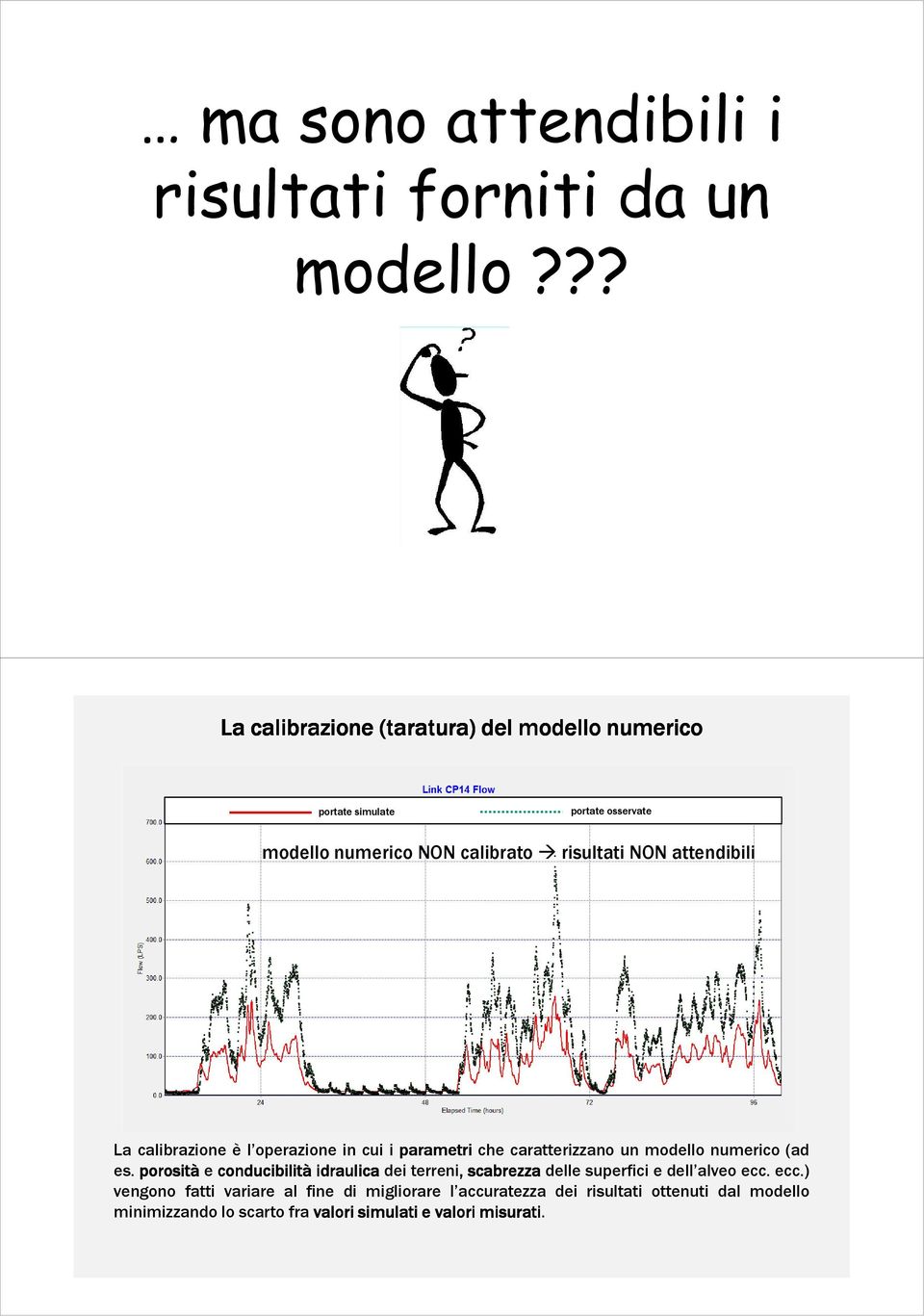 attendibili La calibrazione è l operazione in cui i parametri che caratterizzano un modello numerico (ad es.