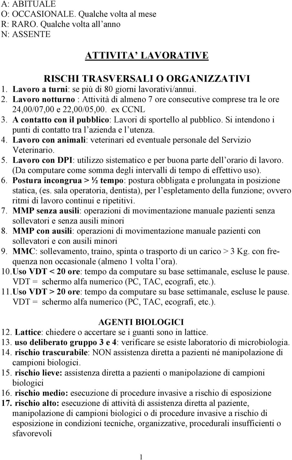 A contatto con il pubblico: Lavori di sportello al pubblico. Si intendono i punti di contatto tra l azienda e l utenza. 4.