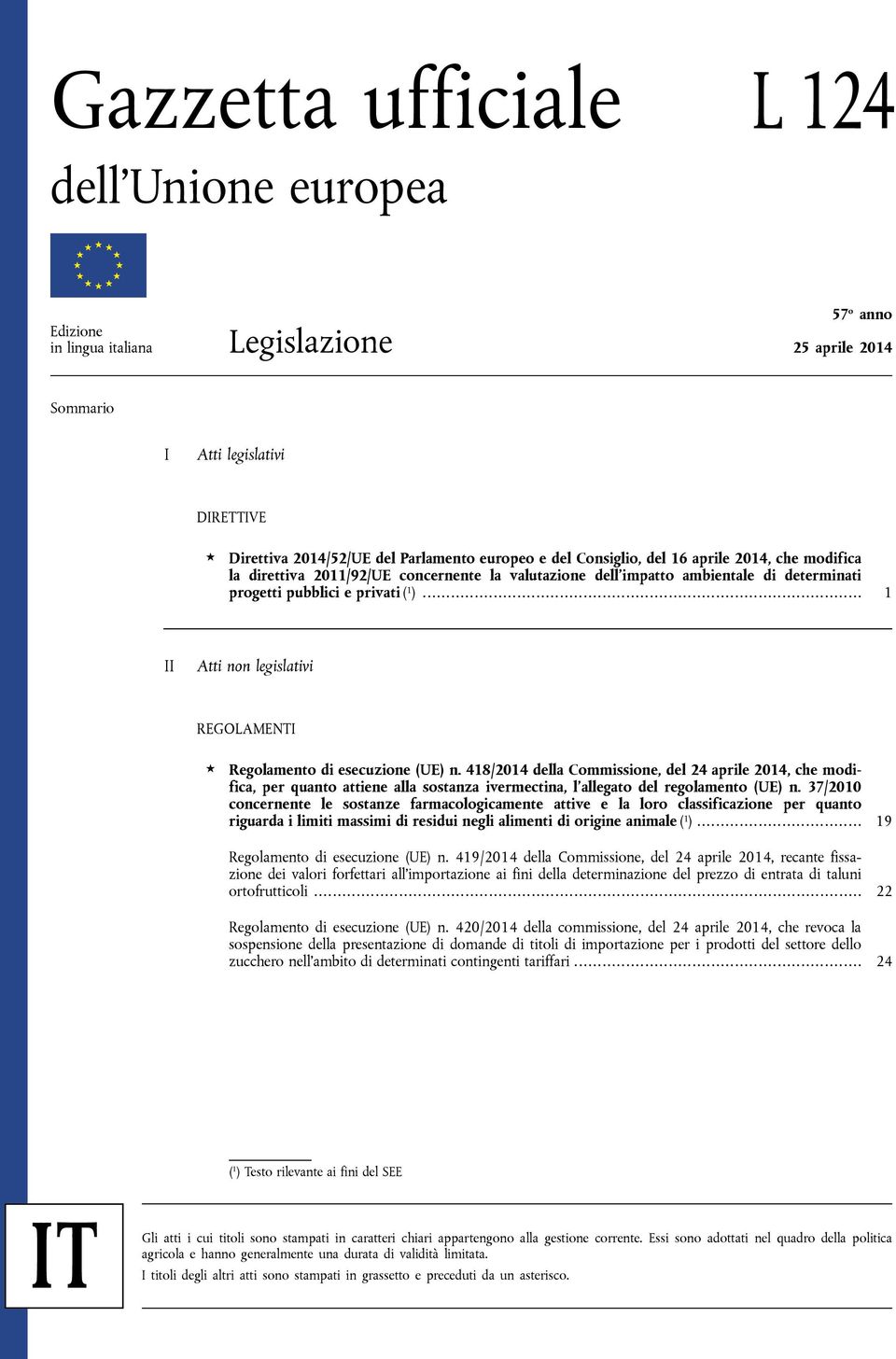 .. 1 II Atti non legislativi REGOLAMENTI Regolamento di esecuzione (UE) n.