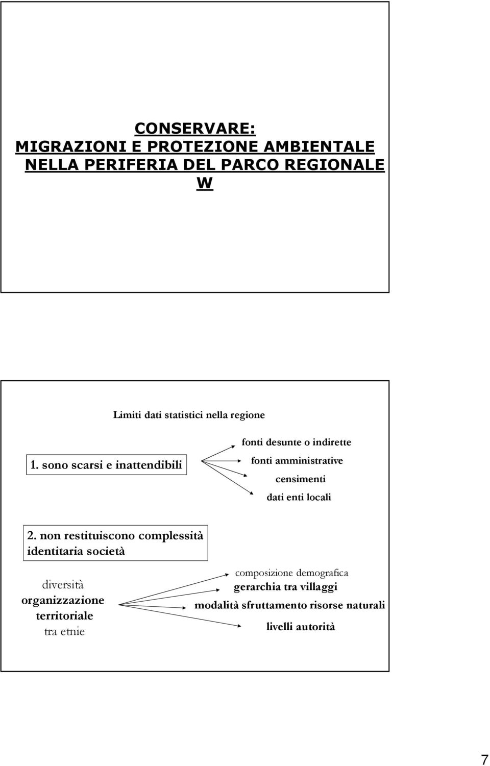 sono scarsi e inattendibili fonti desunte o indirette fonti amministrative censimenti dati enti locali 2.