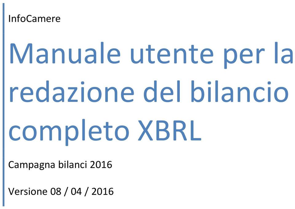 bilancio completo XBRL