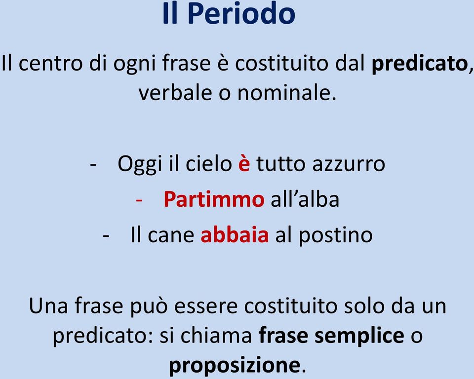 - Oggi il cielo è tutto azzurro - Partimmo all alba - Il cane